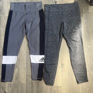Adidas Gray and Black Leggings for Athletic Performance